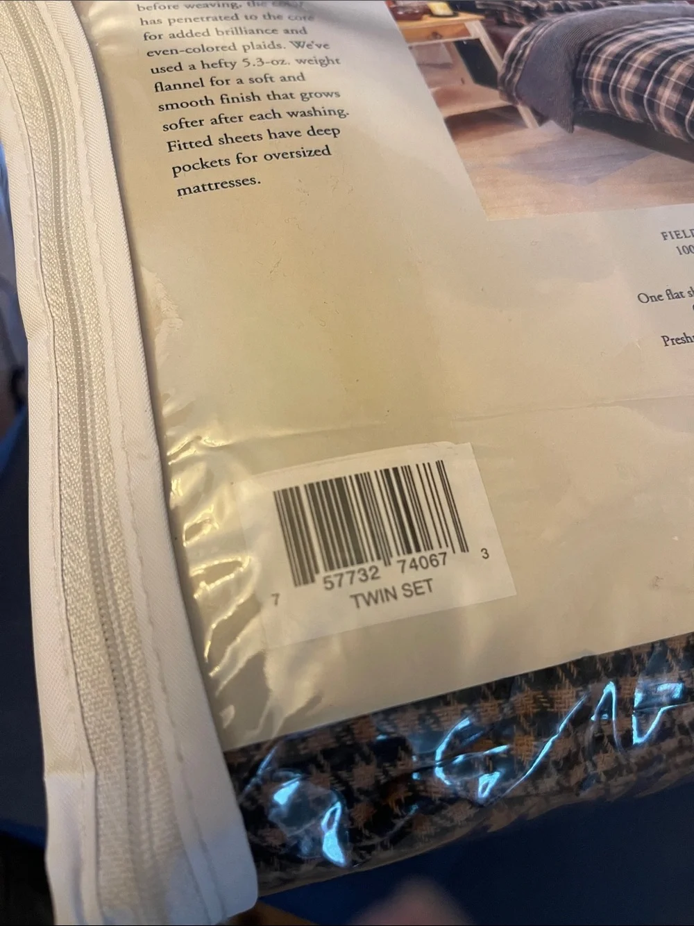 Field Gear Home Collection Twin Flannel Sheet Set - Brown Plaid